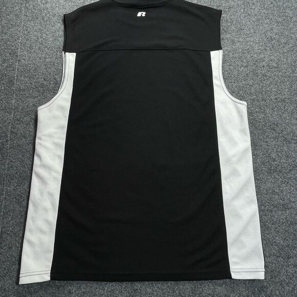 Russell Athletic Tank Top Men’s Extra Large Black White Muscle Shirt Active Wear - Picture 11 of 15